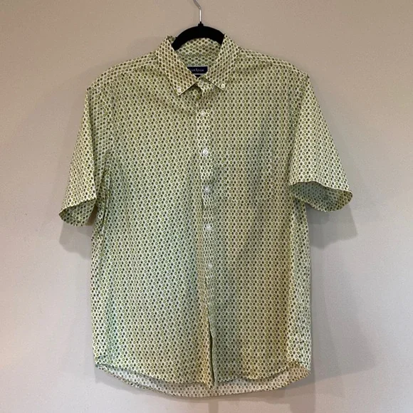 Club Room | Shirts | Club Room By Macys Avocado Button Up Short Sleeve  Cotton Shirt Fun M